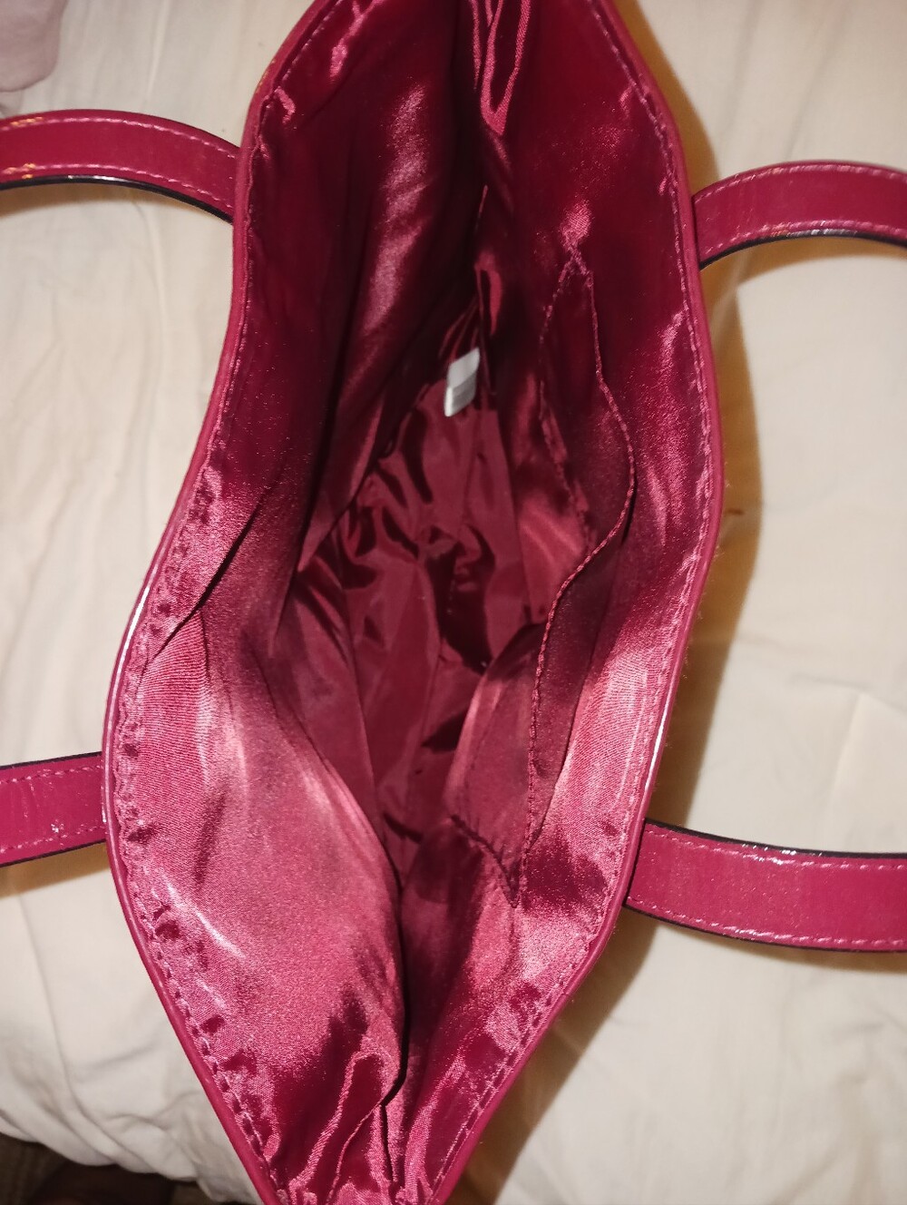 Victoria's Secret Patent Tote Bag in Deep Burgundy. Never Used - Picture 9 of 9